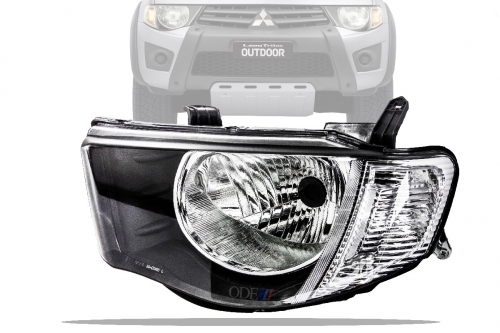 Farol L200 Triton Hpe 08/10 Gls/Xb/Hls 11/16 Cristal Le Tyc