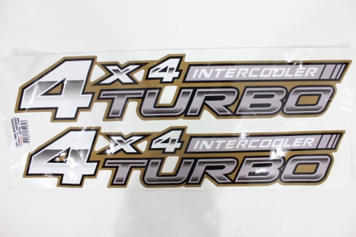 Emblema '4x4 Turbo Intercooler' Hilux 05/08 (Sport Inox)