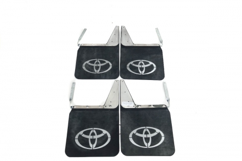 Badana Hilux C/ Logo Toyota Material Pesado 4 Peças Inox