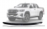 Friso Preto (Moldura) Capô Hilux 16/18 Plástico