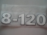 Emblema '8-120' Frente Vw