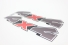 Emblema '4x4' Ranger 10/... Prata/Vermelho
